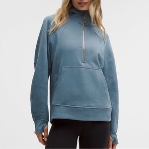 Lululemon Steel Blue Half-Zip Scuba Size Medium/ Large